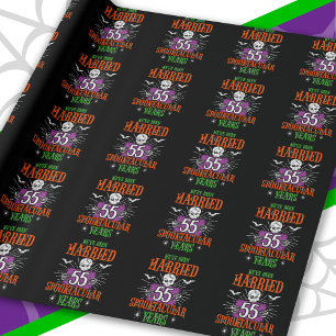 Halloween Spooktacular 55th Wedding Anniversary Wrapping Paper