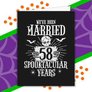 Halloween Spooktacular 58th Wedding Anniversary Card