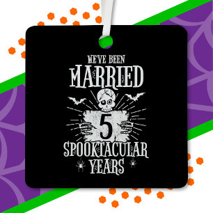 Halloween Spooktacular 5th Wedding Anniversary Metal Tree Decoration