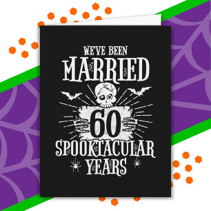 Halloween Spooktacular 60th Wedding Anniversary Card
