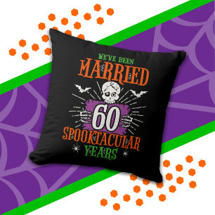 Halloween Spooktacular 60th Wedding Anniversary Cushion