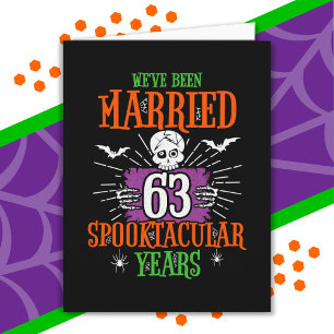 Halloween Spooktacular 63rd Wedding Anniversary Card