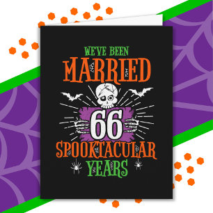 Halloween Spooktacular 66th Wedding Anniversary Card