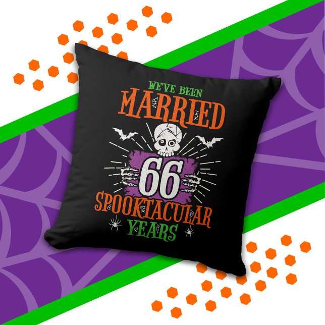 Halloween Spooktacular 66th Wedding Anniversary Cushion (Creator Uploaded)