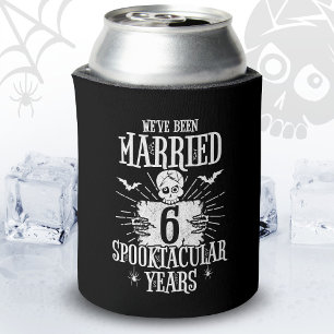 Halloween Spooktacular 6th Wedding Anniversary Can Cooler