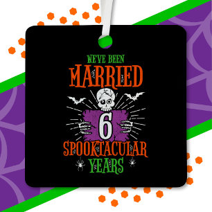 Halloween Spooktacular 6th Wedding Anniversary Metal Tree Decoration