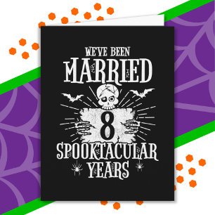 Halloween Spooktacular 8th Wedding Anniversary Card