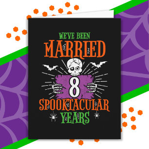 Halloween Spooktacular 8th Wedding Anniversary Card