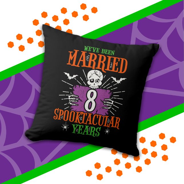 Halloween Spooktacular 8th Wedding Anniversary Cushion (Creator Uploaded)