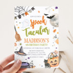 Halloween Spooktacular Birthday Party Invitation<br><div class="desc">Celebrate a fang-tastic birthday with our Halloween-themed invitations! Perfect for making your little one’s birthday extra magical and memorable. Download,  print,  and let the party begin! 🎈🎂👻

1SE A</div>