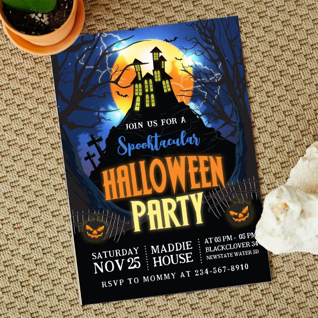 Halloween Spooktacular Party Editable Invitation (Halloween Spooktacular Party Editable Invitation)