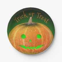 Halloween Spooktacular Pumpkin Smile Green Light