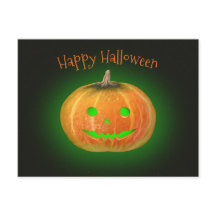 Halloween Spooktacular Pumpkin Smile Green Light