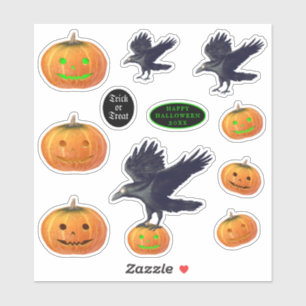 Halloween Spooktacular Pumpkins and Ravens