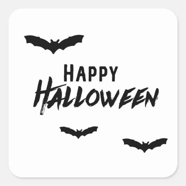 Halloween Spooky Bats Seasonal Home Decor  Square Sticker (Front)