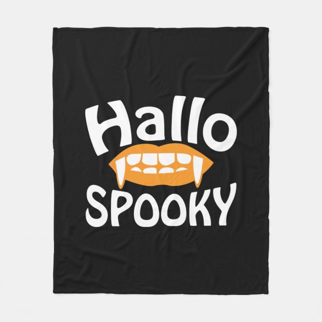 Halloween Spooky Birthday Fleece Blanket (Front)