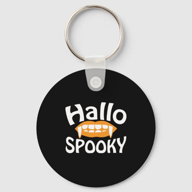 Halloween Spooky Birthday Key Ring (Front)