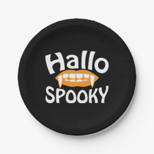 Halloween Spooky Birthday Paper Plate