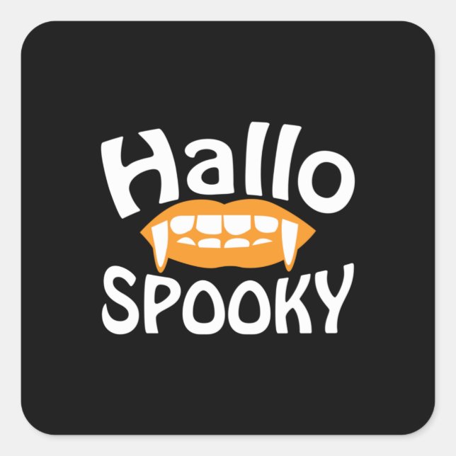 Halloween Spooky Birthday Square Sticker (Front)