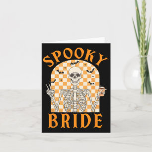 Halloween Spooky Bride Bridesmaid Skeleton  Card