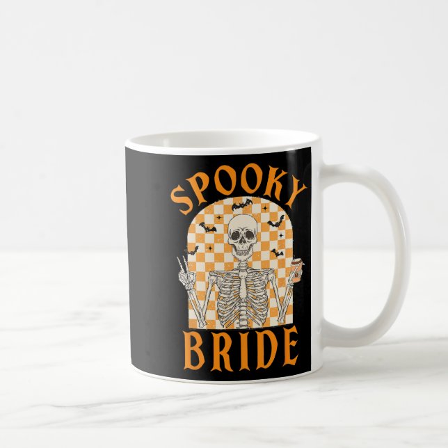 Halloween Spooky Bride Bridesmaid Skeleton  Coffee Mug (Right)