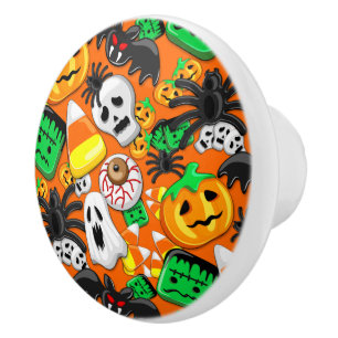 Halloween Spooky Candies Party    Ceramic Knob