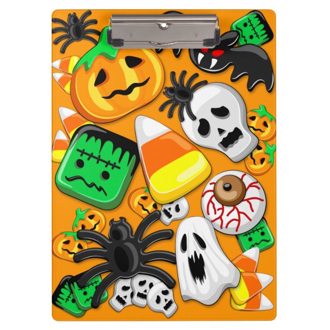 Halloween Spooky Candies Party   Clipboard (Front)