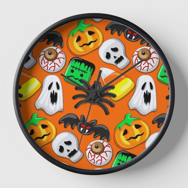 Halloween Spooky Candies Party     Clock (Front)