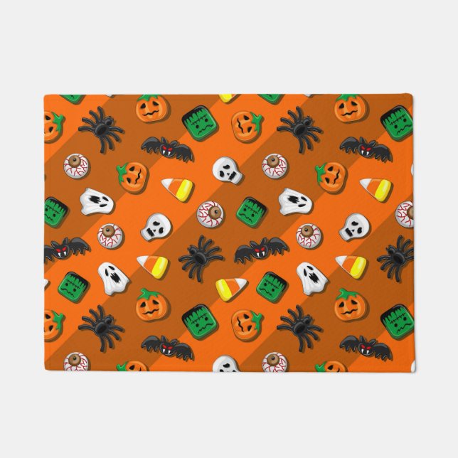 Halloween Spooky Candies Party   Doormat (Front)