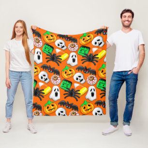 Halloween Spooky Candies Party     Fleece Blanket