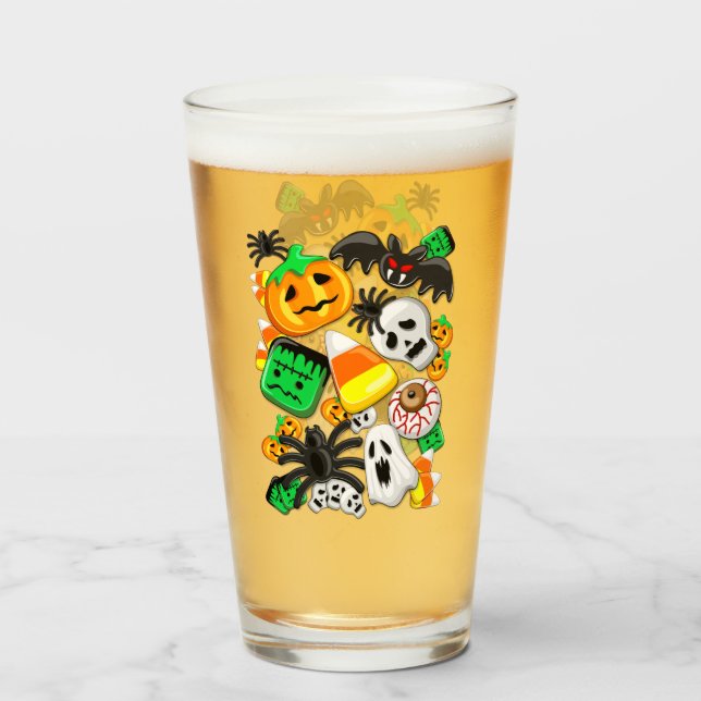 Halloween Spooky Candies Party    Glass (Front Filled)