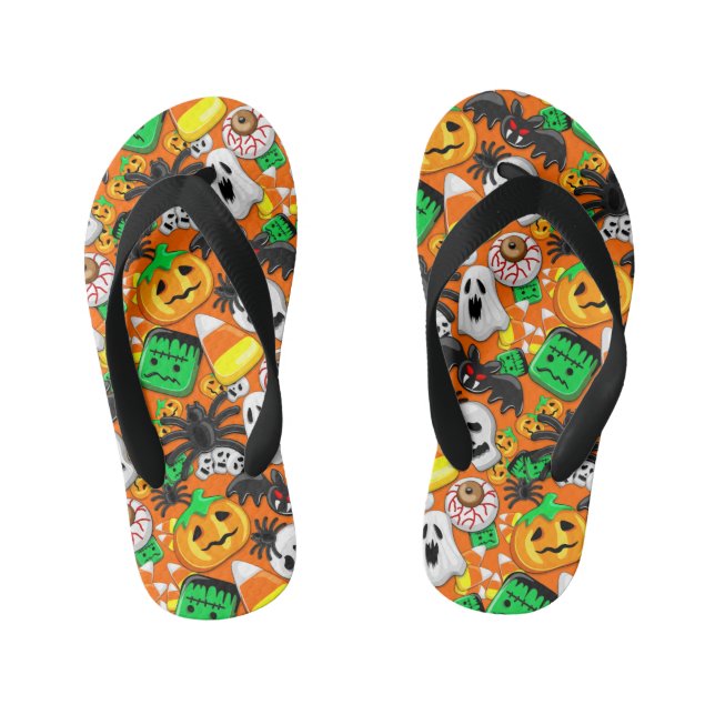 Halloween Spooky Candies Party    Kid's Thongs (Footbed)