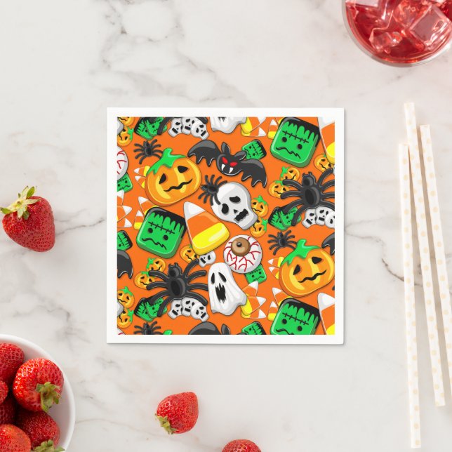 Halloween Spooky Candies Party    Napkin (Insitu)