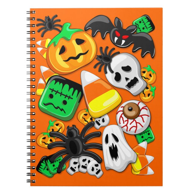 Halloween Spooky Candies Party    Notebook (Front)