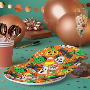 Halloween Spooky Candies Party    Paper Plate
