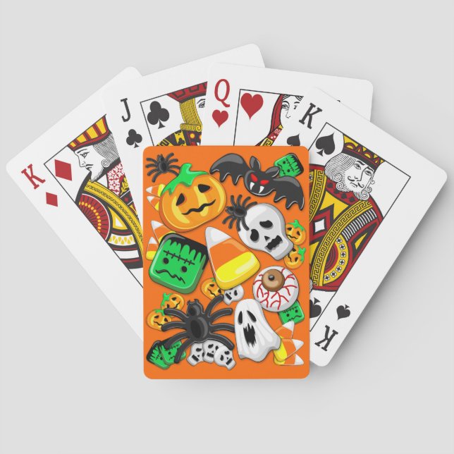 Halloween Spooky Candies Party    Playing Cards (Back)
