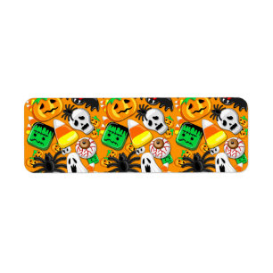 Halloween Spooky Candies Party  Return Address Label