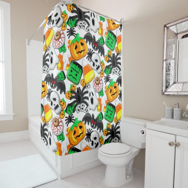 Halloween Spooky Candies Party    Shower Curtain (In Situ)