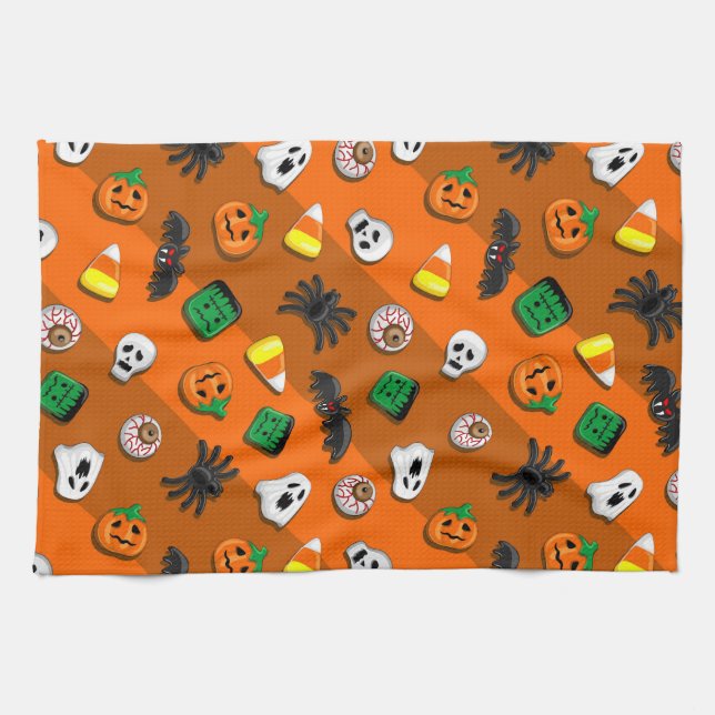 Halloween Spooky Candies Party     Tea Towel (Horizontal)
