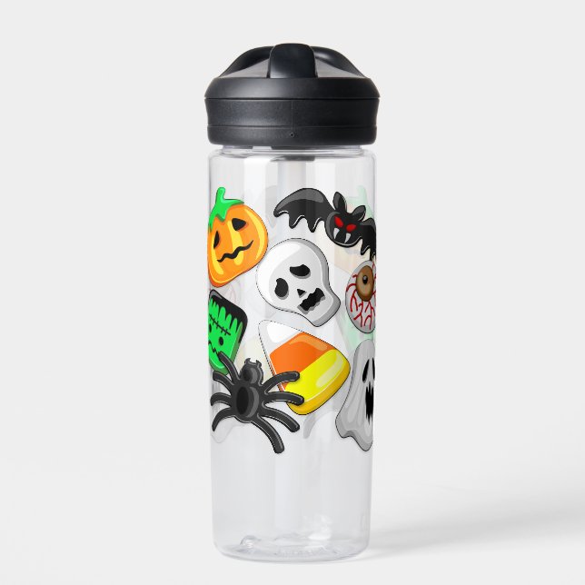 Halloween Spooky Candies Party    Water Bottle (Front)