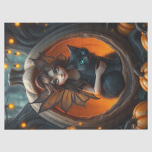 Halloween Spooky Cat and Fairy Fantasy  Tissue Paper