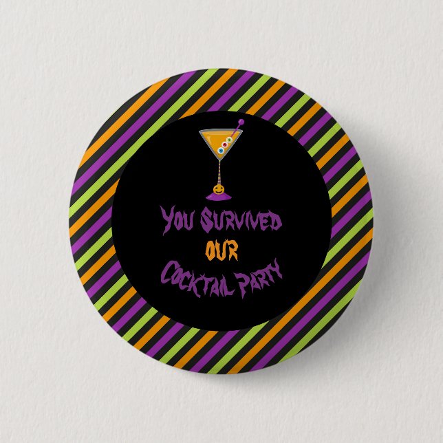 Halloween Spooky Cocktails Party 6 Cm Round Badge (Front)