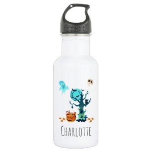 Halloween Spooky Creepy Ghosts Bats Skulls & Candy 532 Ml Water Bottle