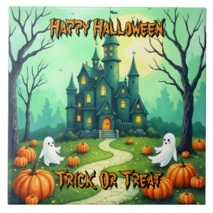 Halloween Spooky Cute Modern Collection Ceramic Tile