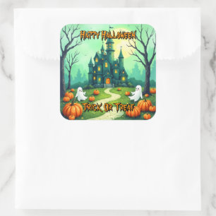 Halloween Spooky Cute Modern Collection Square Sticker