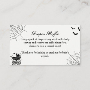 Halloween Spooky Diaper Raffle Ticket Insert Card