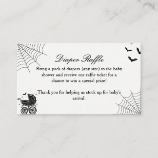 Halloween Spooky Diaper Raffle Ticket Insert Card