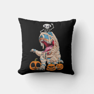 Halloween Spooky Dinosaur Skeleton Cushion