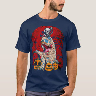 Halloween Spooky Dinosaur Skeleton Premium  T-Shirt