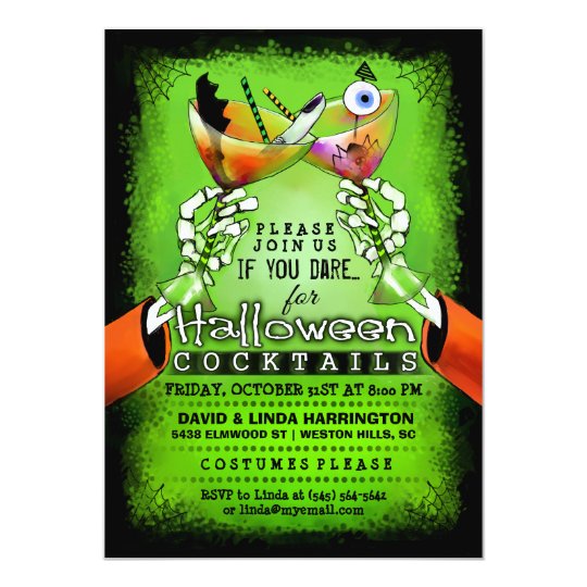 Halloween Spooky Drinks Cocktail Invitation
